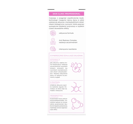 Bielenda Skin Clinic Professional wzmacniająco-kojący krem do twarzy z witaminą P 40 ml