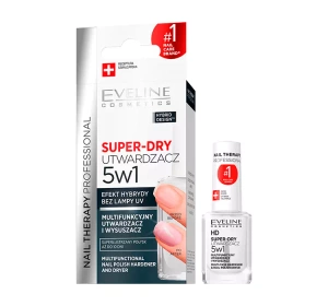 Eveline Cosmetics Super-Dry utwardzacz i wysuszacz do paznokci 5w1 12 ml