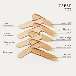 Paese Long Cover Fluid kremowy podkład kryjący do twarzy nowa formuła 0.5 Ivory 30 ml