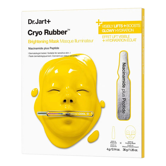 Dr.Jart+ Cryo Rubber Brightening Mask rozświetlająca maska w płachcie z niacynamidem