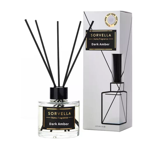 SORVELLA PREMIUM DYFUZOR ZAPACHOWY Z PATYCZKAMI DARK AMBER 120ML