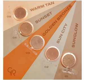 Golden Rose Sun Bright puder brązujący do twarzy 05 Warm Tan 12,5 g