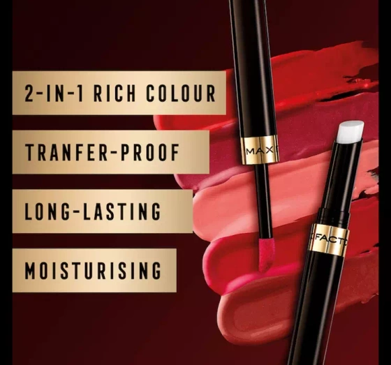 Max Factor Lipfinity pomadka 070 Spicy 2,3 ml + Top Coat 1,9 g