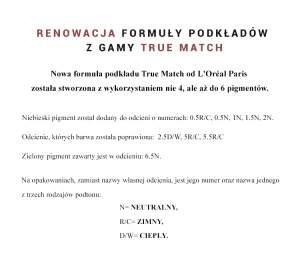L'Oréal Paris True Match podkład dopasowujący się do koloru skóry 3.5 N 30 ml