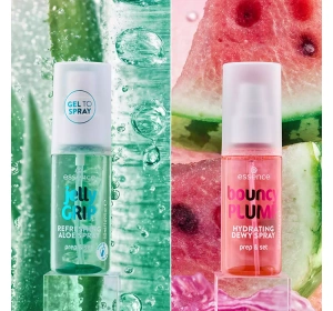 Essence Jelly Grip odświeżający spray utrwalający do makijażu o zapachu aloesu 50 ml