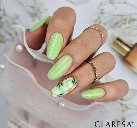 Claresa Brush Easy Gel budujący żel do paznokci w butelce Glitter Pistachio 5 g