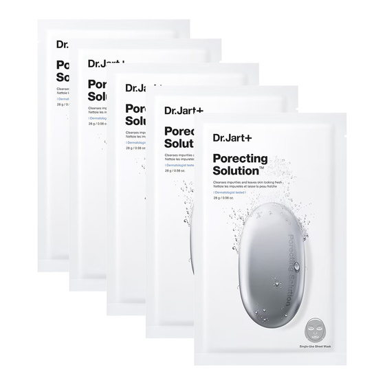 Dr.Jart+ Dermask Porecting Solution zestaw oczyszczających maseczek w płachcie 5 x 28 g