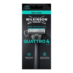 Wilkinson Sword Quattro 4 maszynka do golenia dla mężczyzn uchwyt + 1 wkład