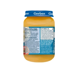Gerber deserek po 6 miesiącu Jabłka banany i mango z kremowym twarożkiem 190g