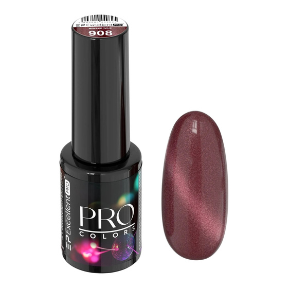 Excellent PRO Colors CatEye lakier hybrydowy 908 Mulled Wine 7 g