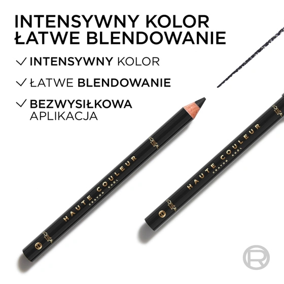 L'Oréal Paris Haute Couleur Kohl kremowa kredka do oczu 110 Black Silk / Noir Silk 1,2 g