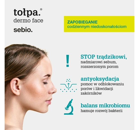 Tołpa Dermo Face Sebio mikrozłuszczający żel peelingujący do mycia twarzy 150 ml