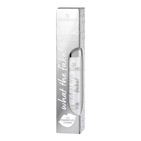 Essece What The Fake! Plumping Lipgloss błyszczyk powiększający usta 100 Sheer Genius 4 ml