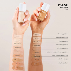Paese Long Cover Fluid kremowy podkład kryjący do twarzy nowa formuła 01 Light Beige 30 ml