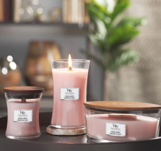 Woodwick Medium Jar Candle świeca zapachowa Coastal Sunset 275 g