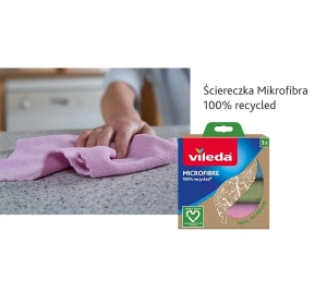 Vileda Microfibre 100% Recycled ściereczka z mikrofibry 3 sztuki