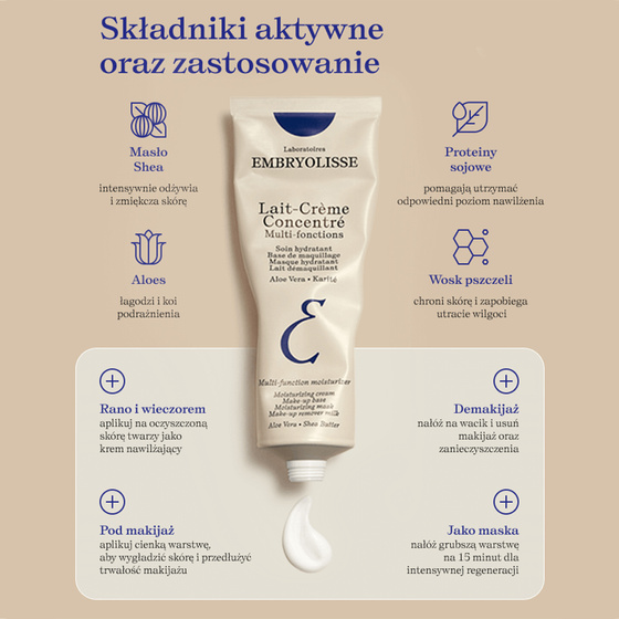 Embryolisse wielokierunkowy krem odżywczo-nawilżający z aloesem i masłem shea 75 ml