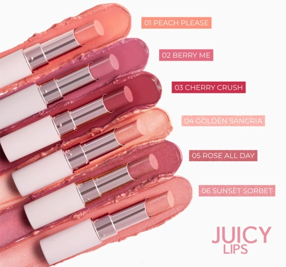 Hean Juicy Lips Glossy pomadka do ust 01 Peach Please 3,2 g