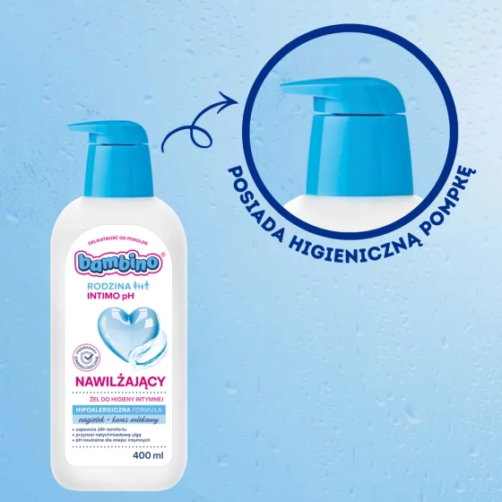 Bambino Rodzina Intimo pH nawilżający żel do higieny intymnej 400 ml