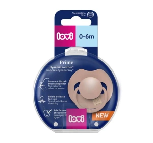 Lovi Prime smoczek silikonowy dynamiczny 0-6 miesięcy Blush 1 sztuka