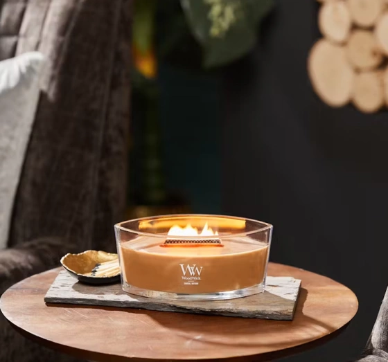 Woodwick Elipse Jar Candle świeca zapachowa Santal Myrrh 453,6 g