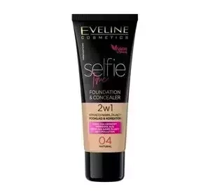 Eveline Cosmetics Selfie Time kryjąco-nawilżający podkład i korektor 04 Natural 30 ml
