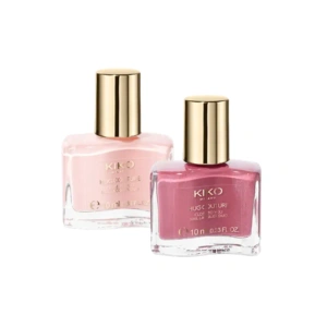 KIKO Milano Hug Couture Close To You Nail Lacquer Duo zestaw naturalna baza + błyszczący topper 01 Prep And Fluff 2 x 10 ml