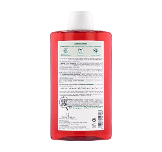 Klorane Granat szampon do włosów farbowanych 400 ml