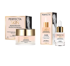 Perfecta Małgorzata Kożuchowska zestaw prezentowy krem do twarzy 40+ 50 ml + elixir pod oczy 30+/40+ 15 ml