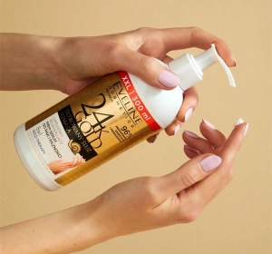 Eveline Cosmetics 24K Gold regenerujący krem do rąk i paznokci ze złotem i śluzem ślimaka 300 ml
