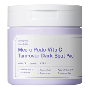 Sungboon Editor Meoru Podo Vita C Dark Spot Pad rozjaśniające płatki do twarzy z witaminą C na przebarwienia 60 sztuk