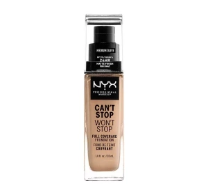 NYX Professional Makeup Can't Stop Won't Stop podkład kryjący 09 Medium Olive 30 ml