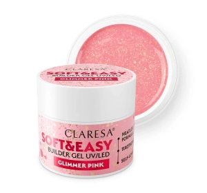 Claresa Soft & Easy żel budujący Glimmer Pink 45 g