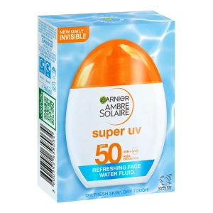 Garnier Ambre Solaire Super UV Refreshing Face Water Fluid SPF50 odświeżający fluid do twarzy z wysoką ochroną 40 ml