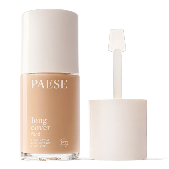 Paese Long Cover Fluid kremowy podkład kryjący do twarzy nowa formuła 01 Light Beige 30 ml