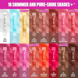 NYX Professional Makeup Jelly Job błyszczyk do ust o szklanym połysku 08 Jelly Kiss'd 7,5 ml