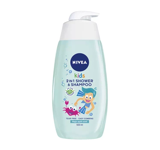 NIVEA KIDS żel do mycia ciała i włosów dla dzieci o zapachu jabłkowych karmelków Magic Apple 500 ml