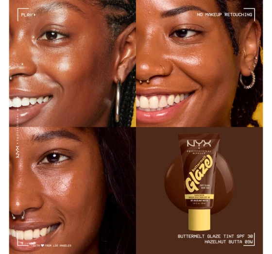 NYX Professional Makeup Buttermelt Glaze podkład w kremie SPF30 09 Hazelnut Butta 30 ml 