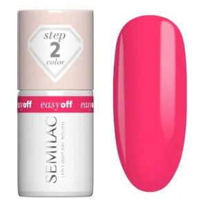 Semilac Easy Off lakier hybrydowy L25 Neon Pink 7 ml