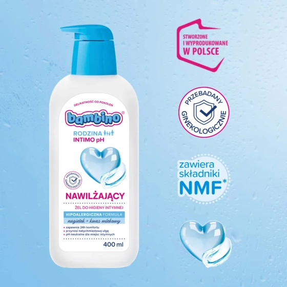 Bambino Rodzina Intimo pH nawilżający żel do higieny intymnej 400 ml