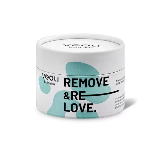 Veoli Botanica Remove&Relove wielorazowe bambusowe płatki kosmetyczne 7 sztuk + woreczek